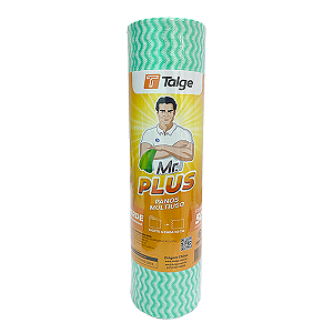 Pano Multiuso Mr. Plus Talge Verde Rolo c/25m