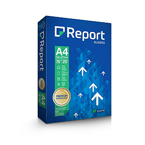 (PACOTE) Papel Sulfite 75g Branco A4 Report Suzano c/500 folhas