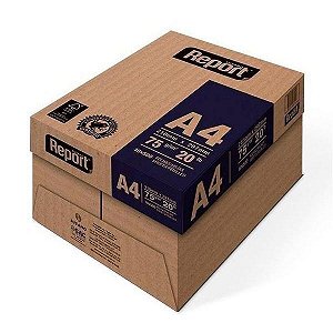 (CAIXA) Papel Sulfite 75g Branco A4 Report Suzano c/500 folhas X 10