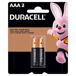 Pilha Duracell Alcalina Palito AAA c/2un