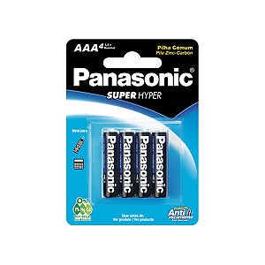 Pilha Panasonic Super Hyper Palito AAA4 c/4un