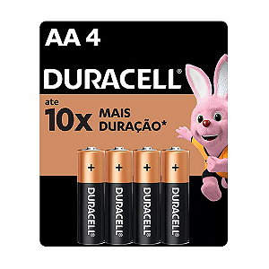 Pilha Duracell Alcalina Pequena AA c/4un