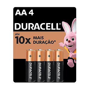 Pilha Duracell Alcalina Pequena AA c/4un