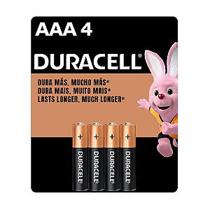 Pilha Duracell Alcalina Palito AAA c/4un