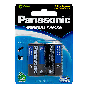 Pilha Panasonic General Purpose Média C2 c/2un