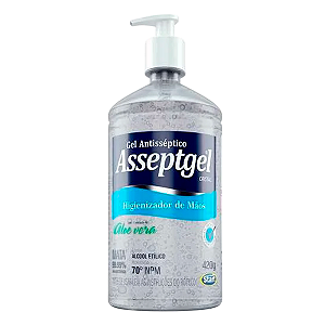 Álcool Gel para Mãos Asseptgel Aloe Vera 420g