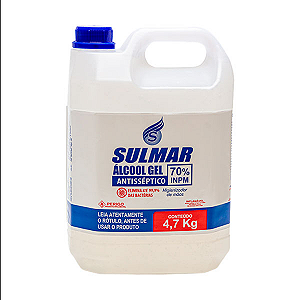 Álcool Gel 70º INPM Antisséptico Sulmar 5L