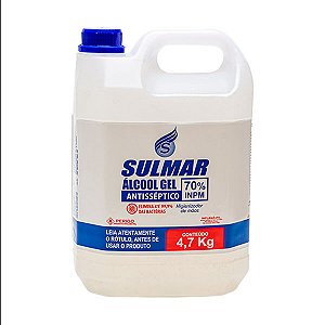 Álcool Gel 70º INPM Antisséptico Sulmar 5L