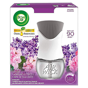 Difusor Elétrico Bom Ar Ap+Refil Lavanda e Geranio 16ml