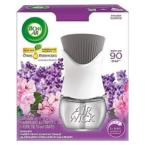 Difusor Elétrico Bom Ar Ap+Refil Lavanda e Geranio 16ml