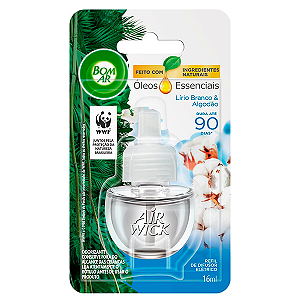 Difusor Elétrico Bom Ar Branco & Algodão Refil 16ml
