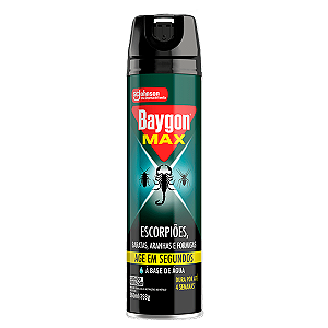 Inseticida Aerosol Baygon Max Mata Escorpiões Formigas e Baratas 360ml