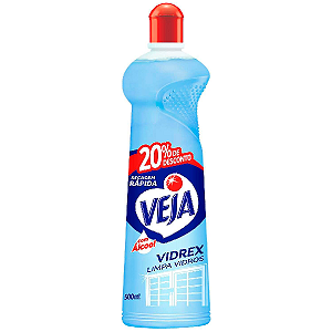 Limpa Vidro Veja Vidrex Tradicional com Álcool Squeeze 500ml