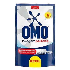 Lava Roupas OMO Líquido Lavagem Perfeita Sachet 900ml