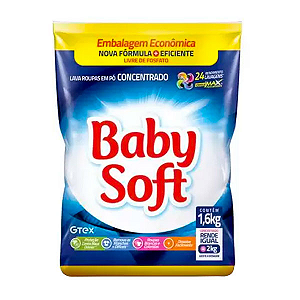 Detergente em Pó Baby Soft Sachet 1,6kg