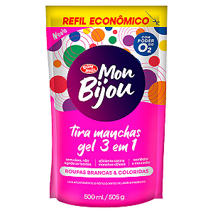 Tira Manchas Liquido 3 em 1 Mon Bijou Sachet 500ml