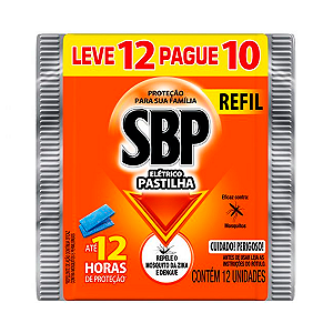 Repelente Elétrico Pastilha SBP 12 Horas Refil