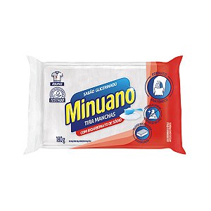 Sabão em Pedra Glicerinado Minuano Tira-Manchas c/160g (1 BARRA)