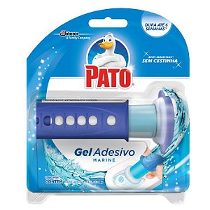 Detergente Sanitário Pato Gel Adesivo Ap + Refil Marine c/ 1un
