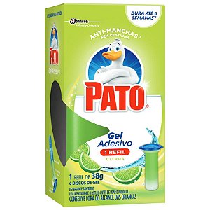 Detergente Sanitário Pato Gel Adesivo Refil Citrus 6 Discos c/ 1un