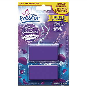 Bloco Sanitário Refil Novo Frescor Lavanda c/2un