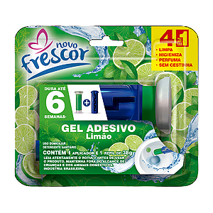 Detergente Sanitário Novo Frescor Gel Adesivo Ap + Refil Citrus/Limão 1un
