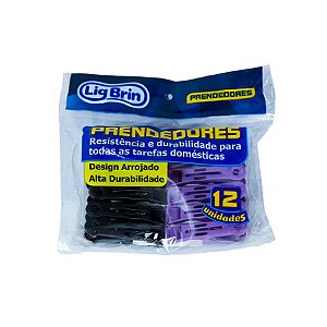 Prendedor de Plástico LigBrin Ref.: 518 c/12un