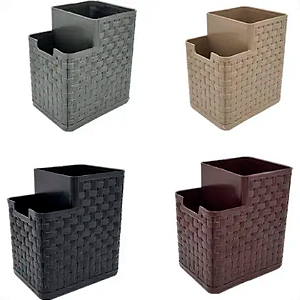 Porta Detergente e Bucha Rattan Injeplastec