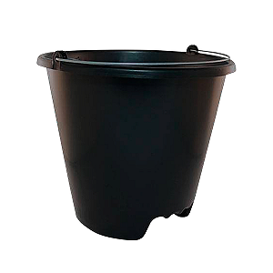 Balde Plástico 20L p/ Concreto Preto Plasnew Ref.: 278