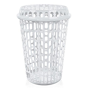 Cesto Telado Plástico 60L Redondo Branco Arqplast Ref.: CT60BR