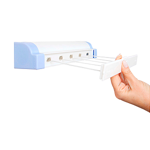 Varal Automático Rotoflex Branco com 5 cordas de 4,1m cada Secalux 1un Ref.: 81020