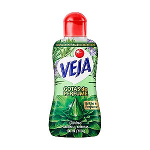 Limpador Perfumado Veja Gotas de Perfumes Perfume Citrino Alecrim 100ml