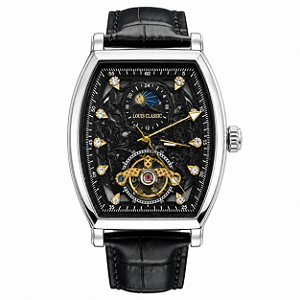 Relogio Louis Classic Tourbillon Couro Preto Premium