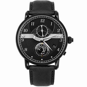 Relogio Montblanc Star Legacy Exo Tourbillon Couro Preto