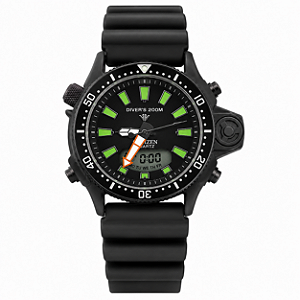 Relogio Citizen Promaster Aqualand JP2007 Full Black