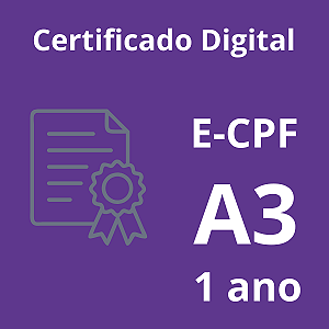 e-CPF | A3 1 Ano | Video Conferência