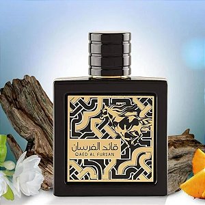 Perfume Arabe Qaed Al Fursan Preto Lattafa EDP 90 ml – Oriental Amadeirado Compartilhável