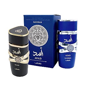 Kit Perfume Arabe - Asad Preto + Asad Zanzibar 100ML Eau de Parfum - Lattafa
