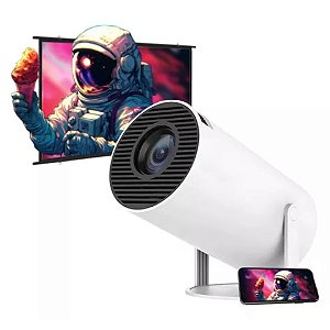 Projetor HY300 Branco 4K Wi-fi Dual Band TWS Android