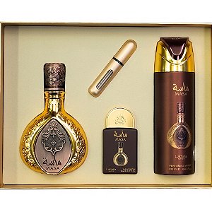 Kit GiftSet Lattafa Masa EDP 100ml + Desodorante Corporal – Para Quem Quer Viver Intensamente a Fragrância