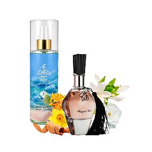 Perfume Shagaf Al Ward 100ML Eau de Parfum e Body Splash Amir Al Bahr 200ML