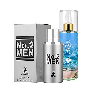 Kit Perfume No.2 Men 80ML EDP+ Body Splash Amir Al Bahr 200ML