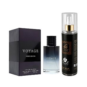 Kit Perfume Voyage 100ML EDP+ Body Splash Dhahab Aswad 200ML