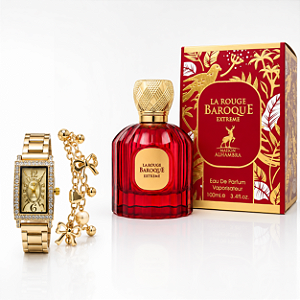 Kit Perfume Baroque La Rouge Extreme 100ML Eau de Parfum + Relogio
