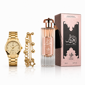 Kit Perfume Durrat Al Aroos 85ML Eau de Parfum + Relogio