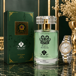 Kit Perfume Raneem 100ML Eau de Cologne + Relogio