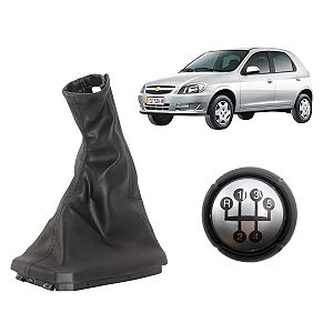 Kit Coifa Manopla Celta 2001 Até 2011 Preto com Lente Prata