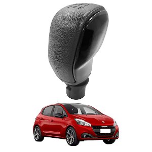 Manopla de Cambio Peugeot 208 2014 Até 2020 Lente Preta