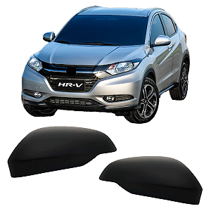 Par Capa Retrovisor HR-V 2015 Até 2021 Preto S/ Pisca