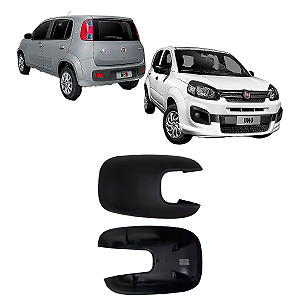 Par Capa Retrovisor Uno Way Vivace 2010 Até 2018 Preto